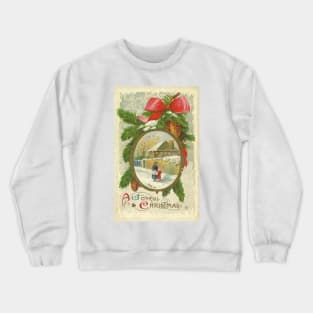 Vintage A Joyful Christmas Walk with Mother Crewneck Sweatshirt